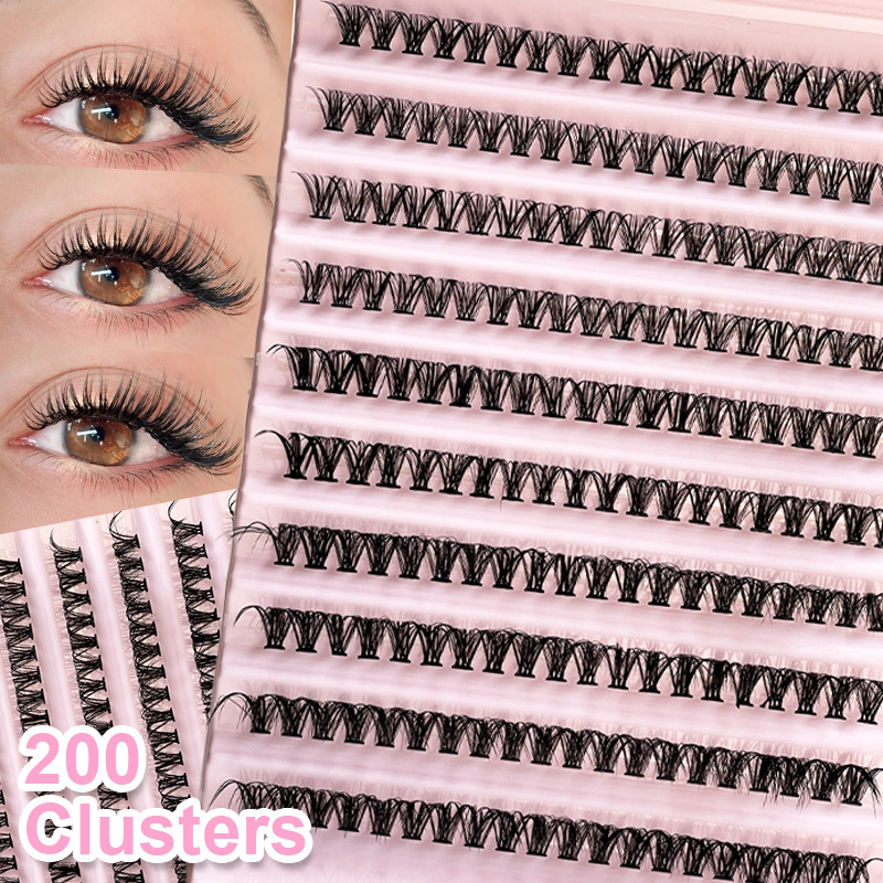 Lash Tray Organizer - Rzęsy pojedyncze, kępki rzęs 8-16mm, 200