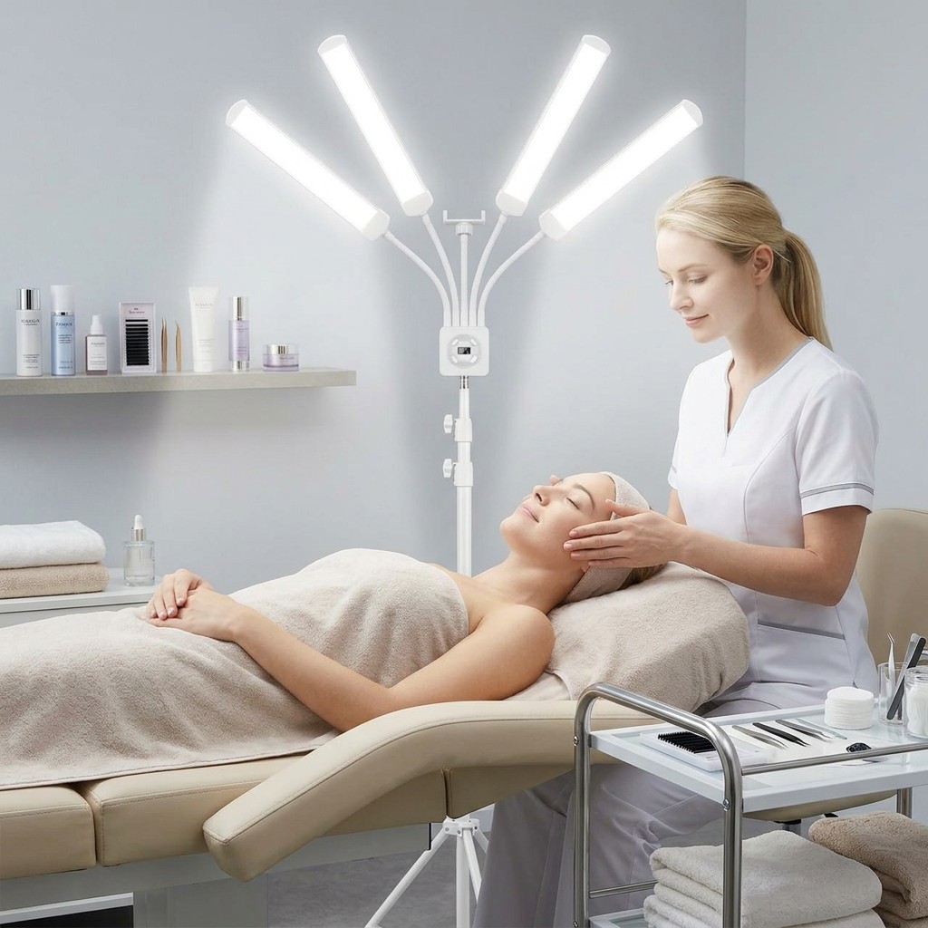 Eyelash Extension Videos - Lampa do przedłużania rzęs 65W, 4-ramienna